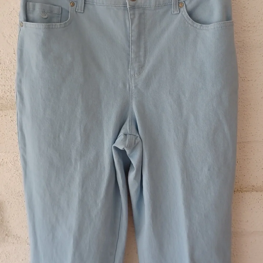 Gloria Vanderbilt Light Blue Amanda Straight Leg High Rise Jeans Petite